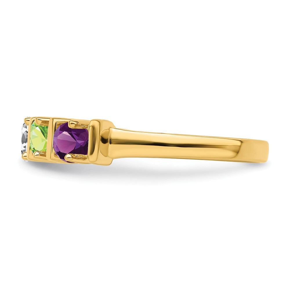 14k Synthetic Family Jewelry Ring