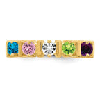 14k Synthetic Family Jewelry Ring