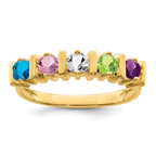 14k Genuine 5 Stone Mother's Ring