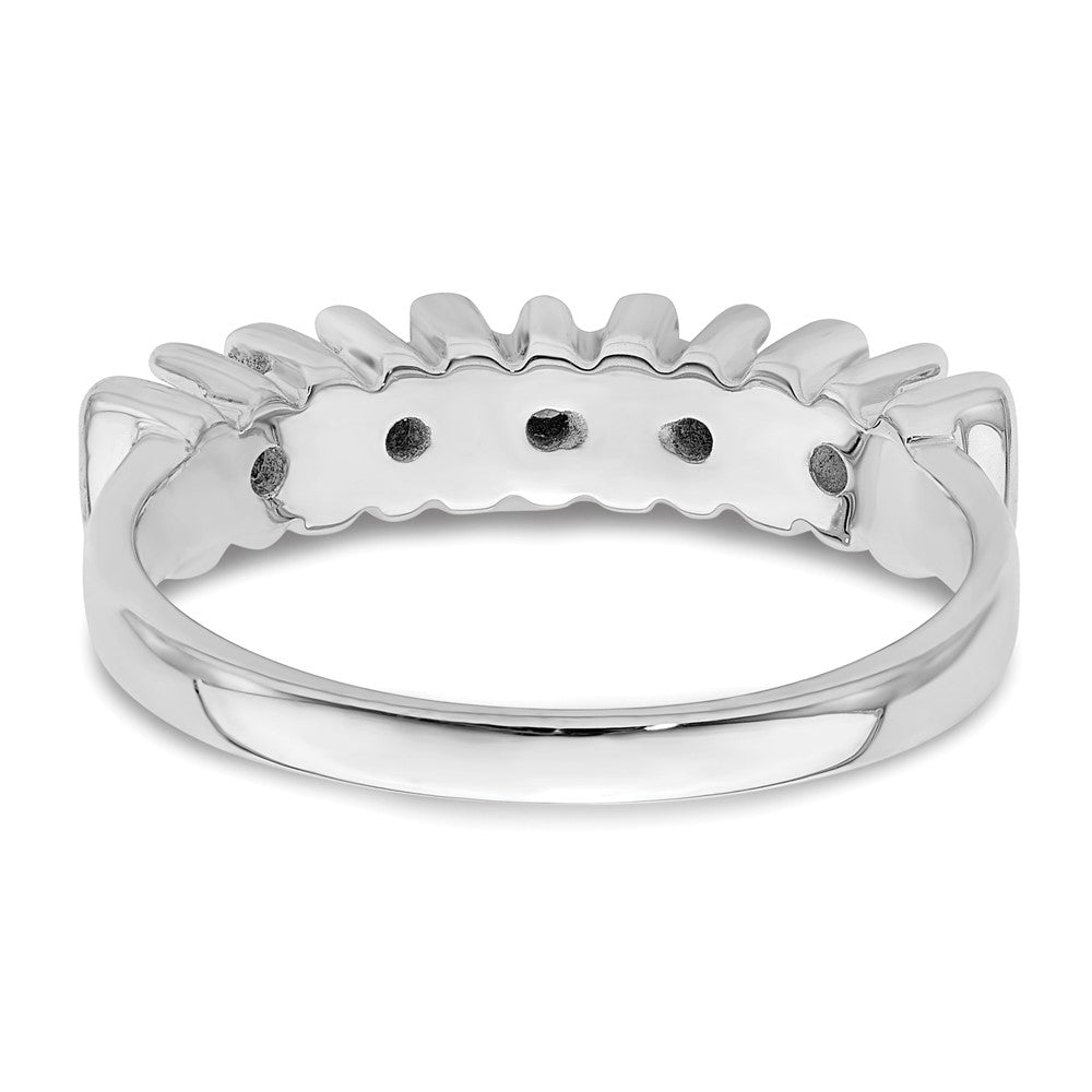 14k White Gold Synthetic Family Jewelry Ring