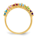 14k Genuine 6 Stone Mother's Ring