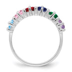 14k White Gold Family Jewelry Ring