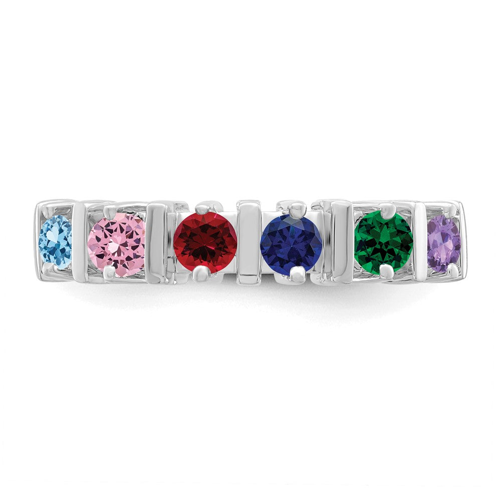 14k White Gold Family Jewelry Ring