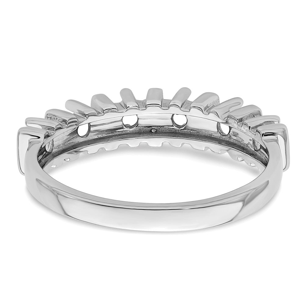 14k White Gold Synthetic Family Jewelry Ring