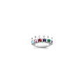 14k White Gold Synthetic Family Jewelry Ring