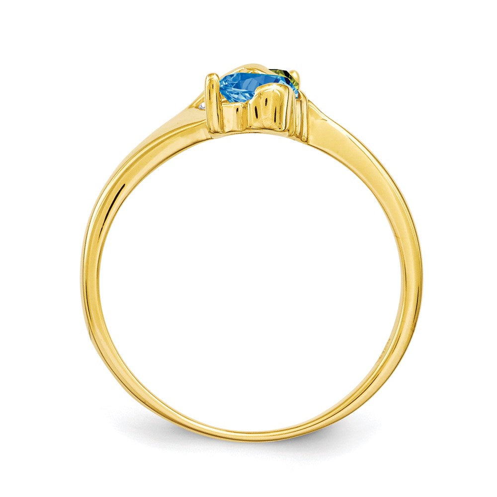 14k Personalized 2-Name Diamond and Synthetic 2 Stone Couple's Ring