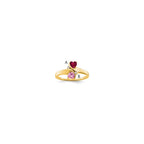 14k Synthetic Family Jewelry Ring