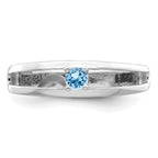 14k White Gold 3mm Genuine Family Jewelry Ring