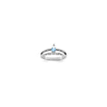 14k White Gold 3mm Synthetic Family Jewelry Ring