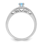 14k White Gold 3mm Genuine Family Jewelry Ring