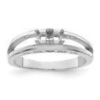 14k White Gold 3mm Synthetic Family Jewelry Ring