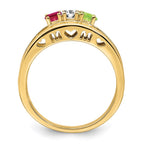 14k 3mm Synthetic Family Jewelry Ring