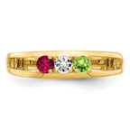 14k 3mm Synthetic Family Jewelry Ring