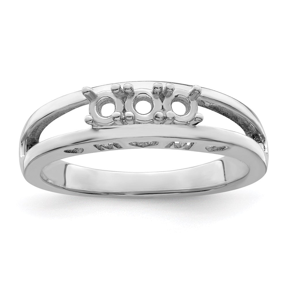 14k White Gold 3mm Genuine Family Jewelry Ring