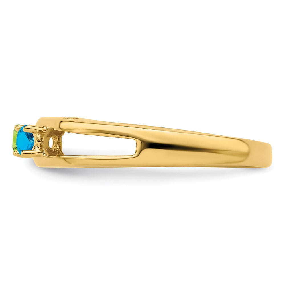 14k 3mm Synthetic Family Jewelry Ring