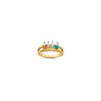 14k 3mm Synthetic Family Jewelry Ring