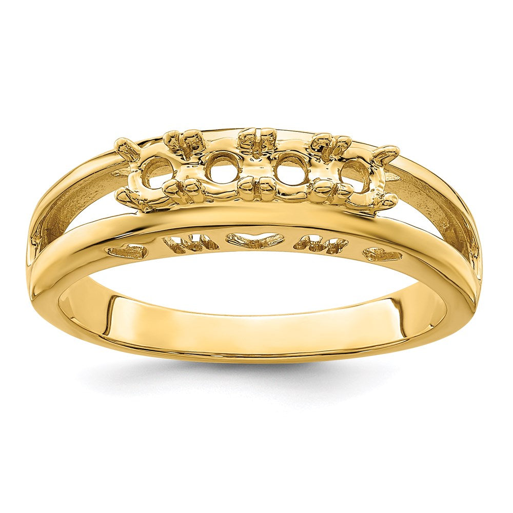 14k 3mm Synthetic Family Jewelry Ring