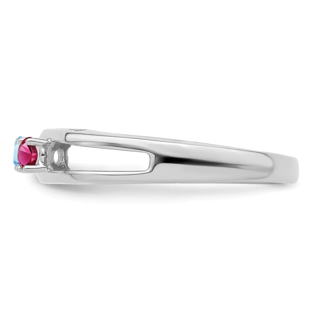 14k White Gold 3mm Genuine Family Jewelry Ring