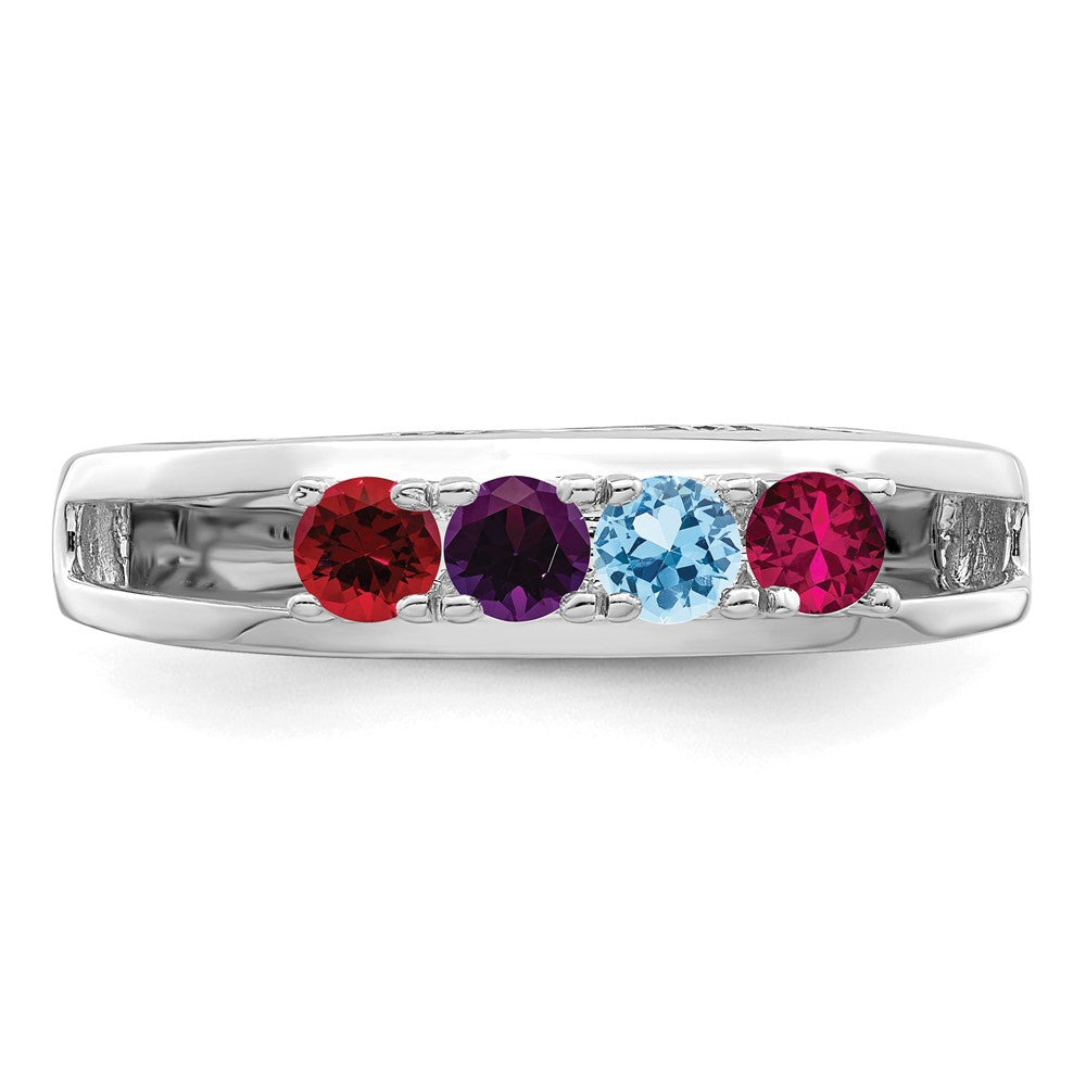 14k White Gold 3mm Genuine Family Jewelry Ring