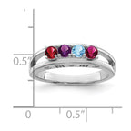 14k White Gold 3mm Genuine Family Jewelry Ring