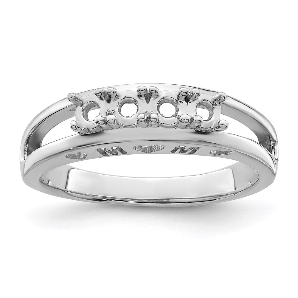 14k White Gold 3mm Genuine Family Jewelry Ring