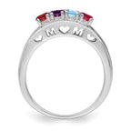 14k White Gold 3mm Genuine Family Jewelry Ring
