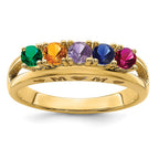14k 3mm Synthetic Family Jewelry Ring
