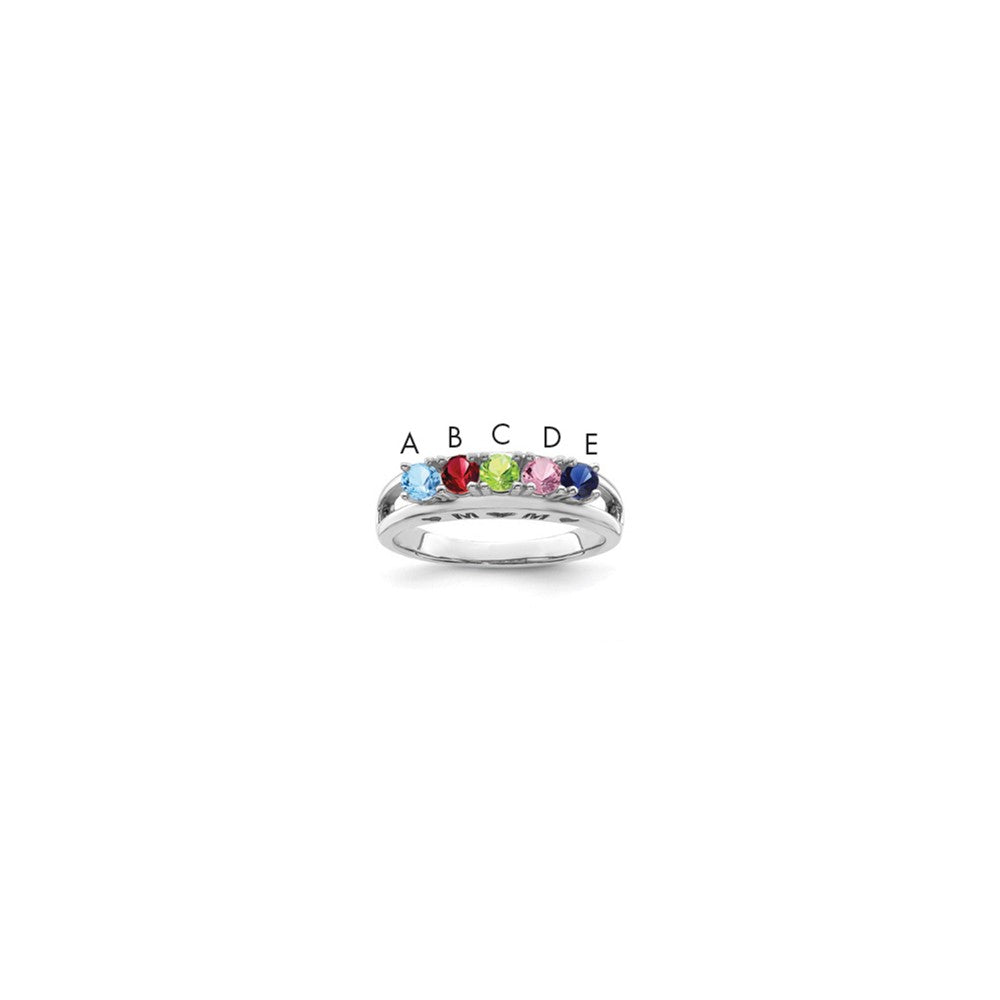 14k White Gold 3mm Genuine Family Jewelry Ring