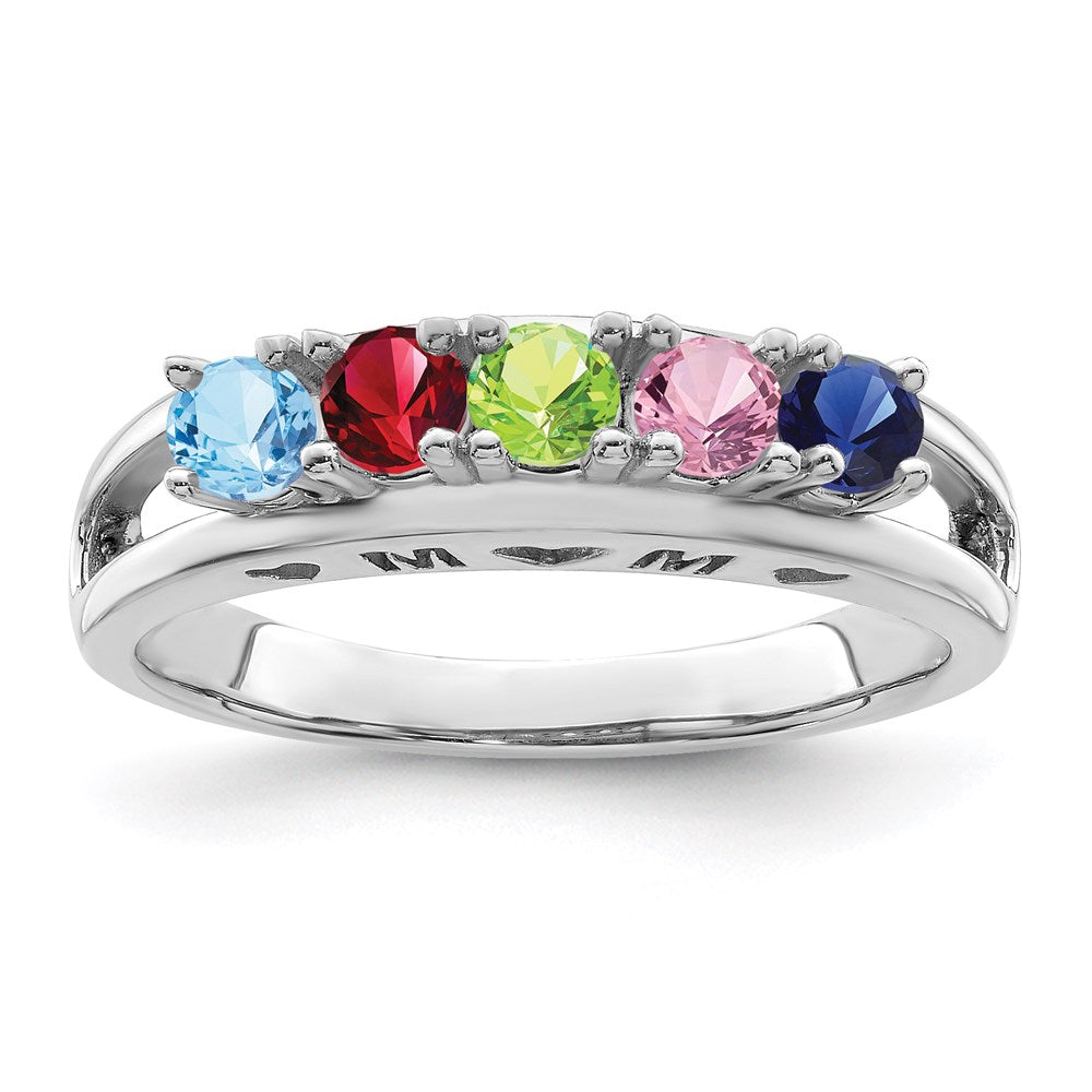 14k White Gold 3mm Genuine Family Jewelry Ring