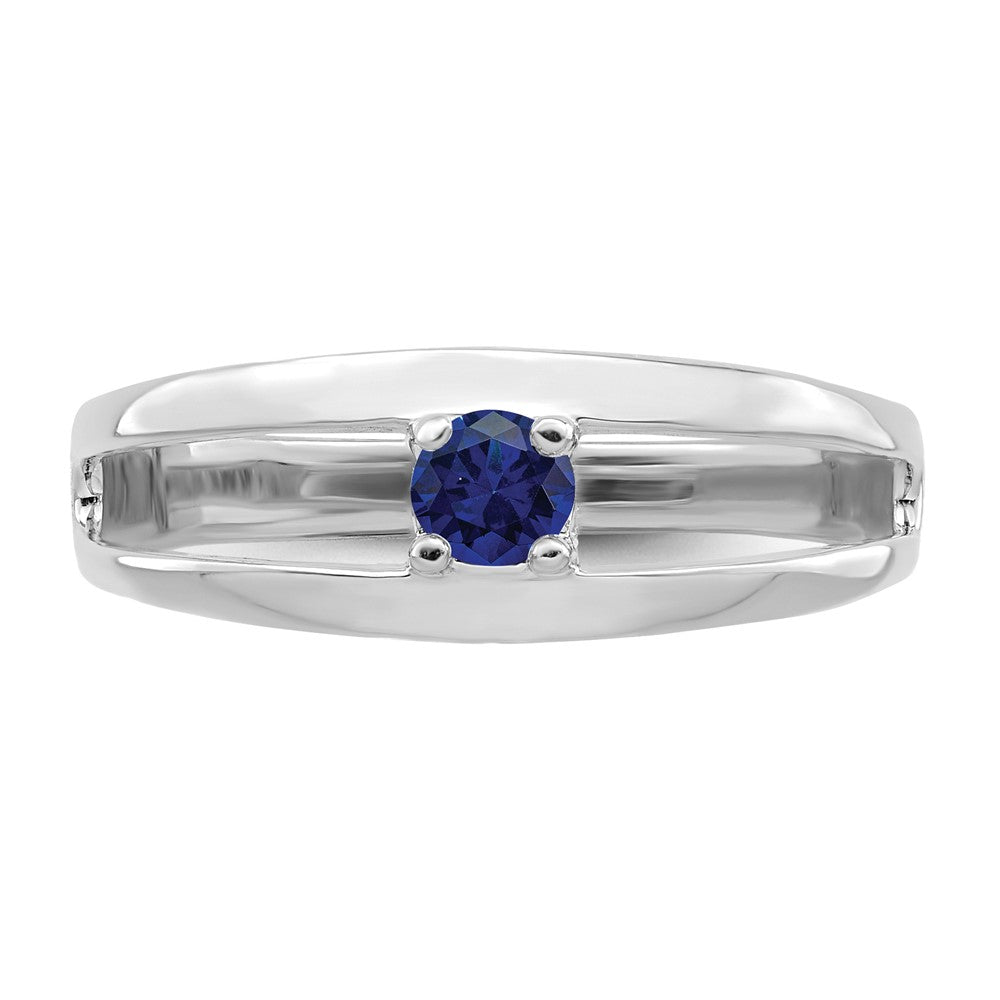 14k White Gold 3.5mm Synthetic Family Jewelry Ring