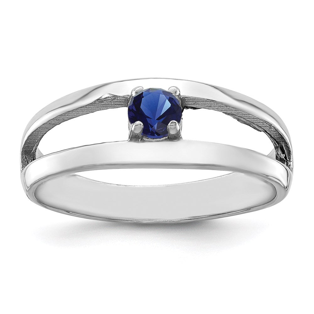 14k White Gold 3.5mm Synthetic Family Jewelry Ring