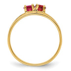 14k Genuine 2 Stone Mother's Ring