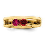 14k Genuine 2 Stone Mother's Ring
