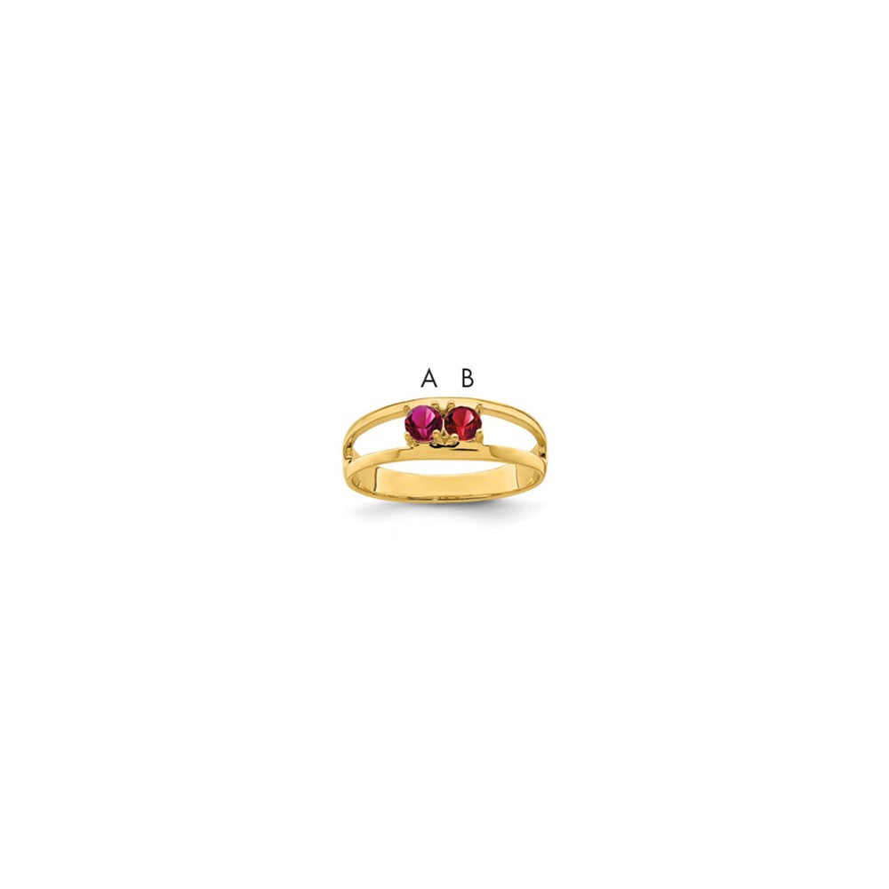 14k Synthetic Family Jewelry Ring