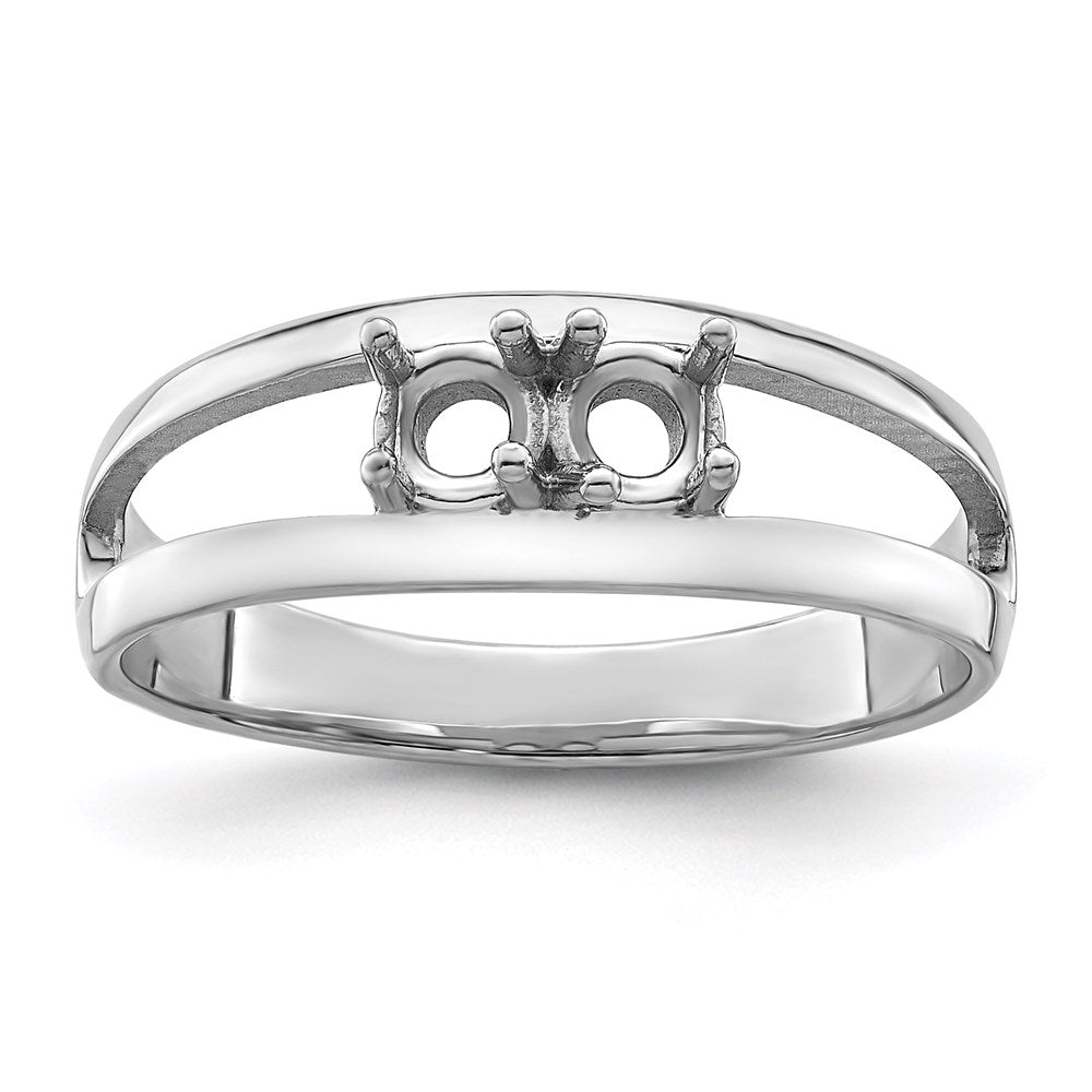 14k White Gold Synthetic Family Jewelry Ring