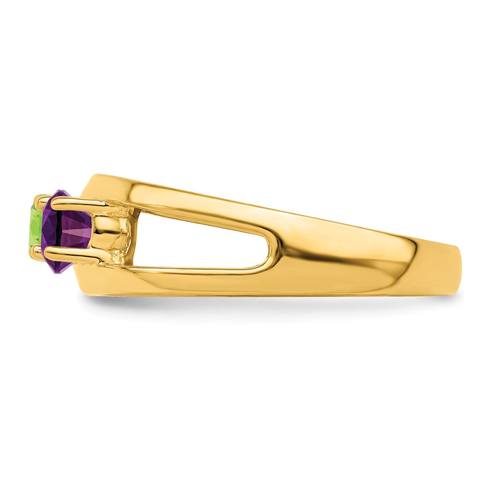 14k Genuine 3 Stone Mother's Ring