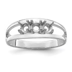 14k White Gold Genuine 3 Stone Mother's Ring