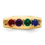 10k Synthetic Family Jewelry Ring