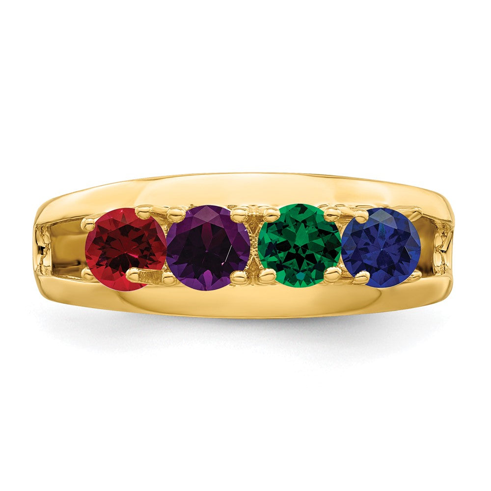 14k Genuine 4 Stone Mother's Ring