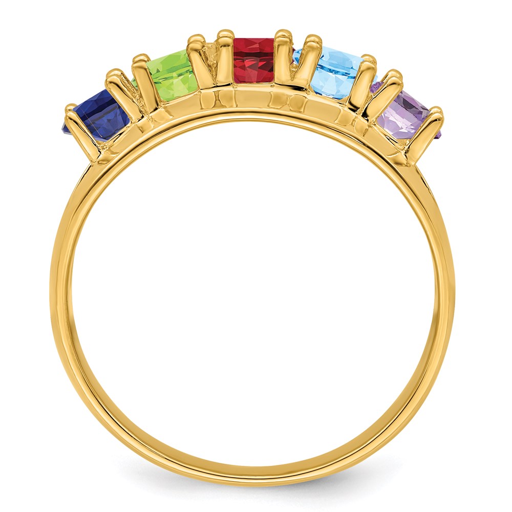 14k Genuine 5 Stone Mother's Ring