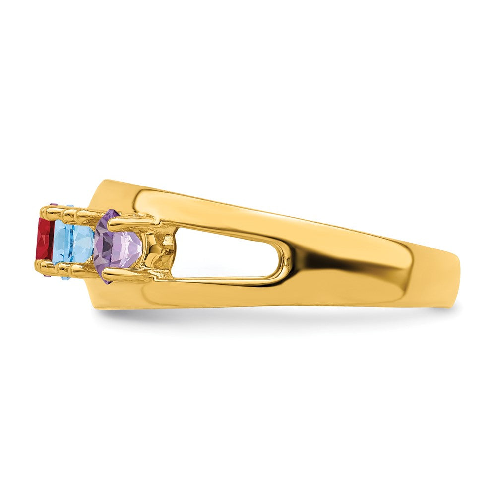 14k Synthetic Family Jewelry Ring