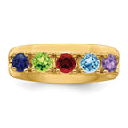 14k Synthetic Family Jewelry Ring