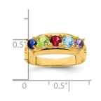 14k Genuine 5 Stone Mother's Ring