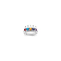 14k White Gold Genuine 5 Stone Mother's Ring