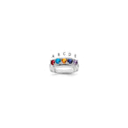 14k White Gold Synthetic Family Jewelry Ring