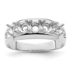 14k White Gold Genuine 5 Stone Mother's Ring