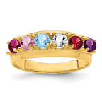 14k Genuine 6 Stone Mother's Ring