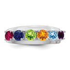 14k White Gold Family Jewelry Ring