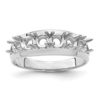 14k White Gold Synthetic Family Jewelry Ring