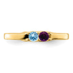 14k Synthetic Family Jewelry Ring